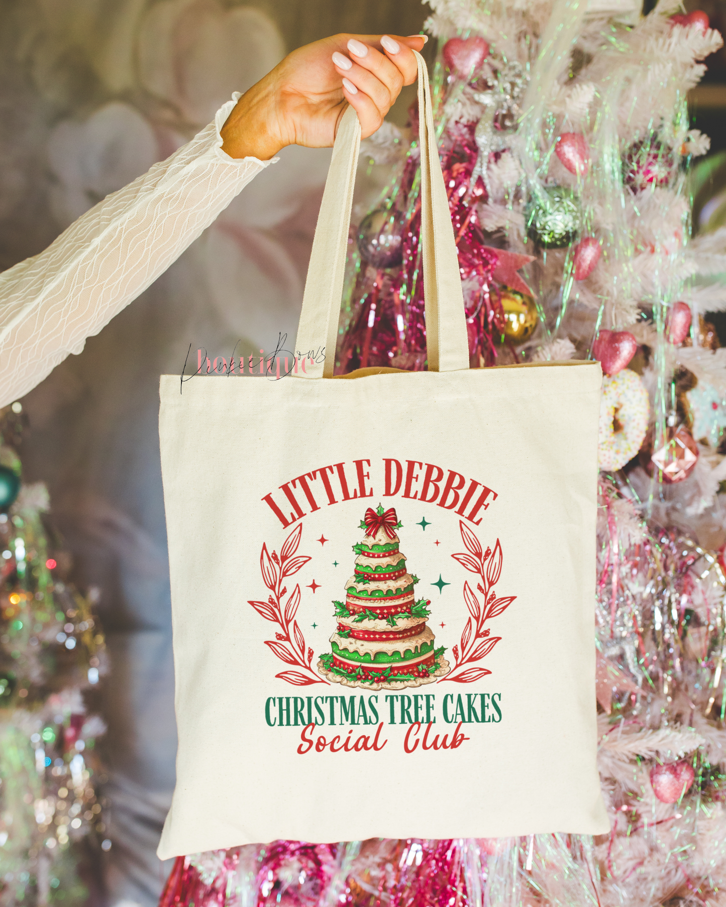 Christmas Tote Bag/Gift Bag/Book Bag/Holiday Bag/Holiday Tote