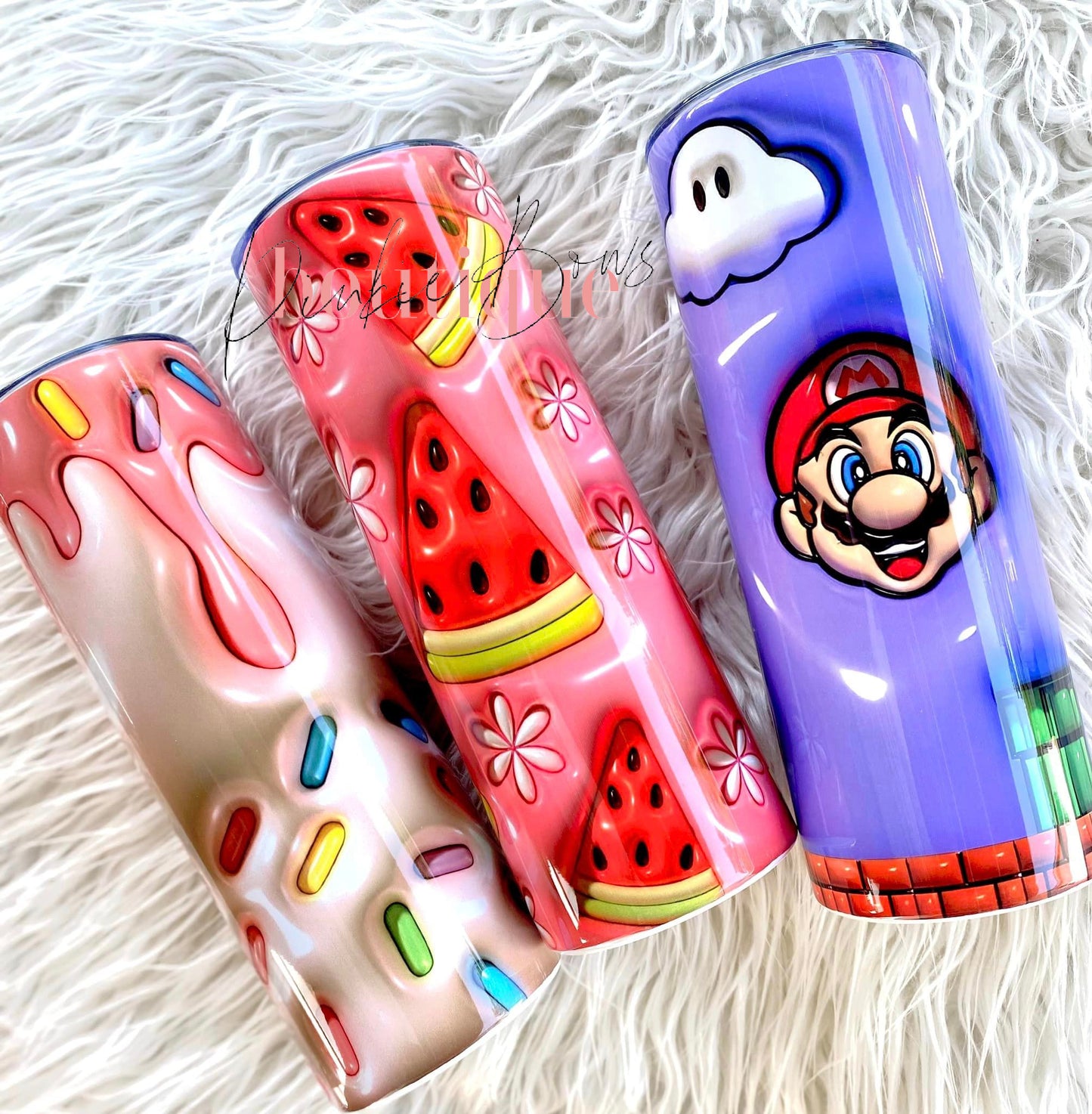 Inflated/Ice Cream/Watermelon/Mario Tumbler/Sublimated Tumbler/Coffee Tumbler